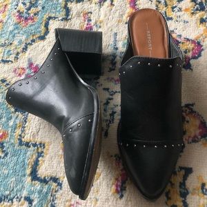 Report Slide On Black Studded Booties